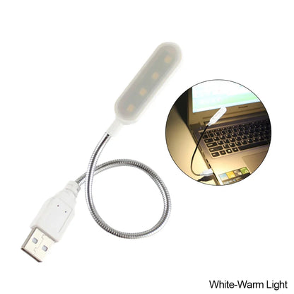 Mini USB LED Reading Lamp – Flexible Neck for Laptop, Power Bank & PC