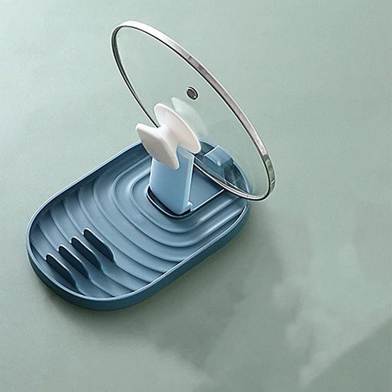 Foldable Kitchen Utensil & Lid Storage Rack