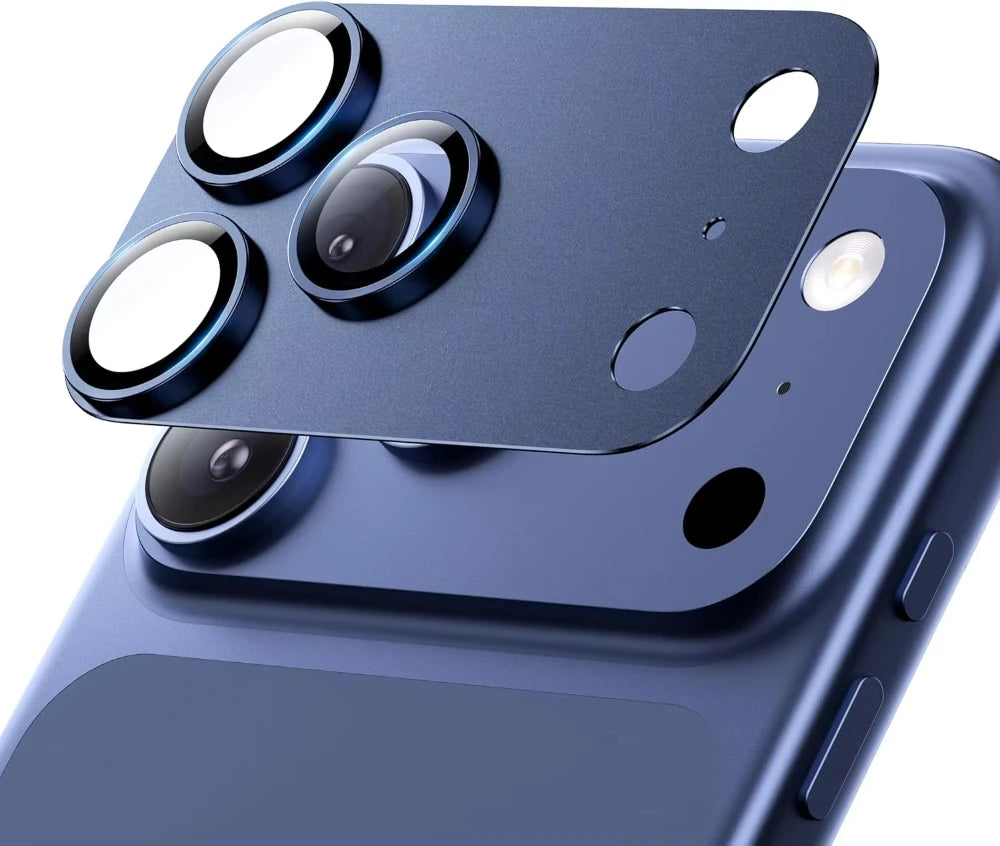 NNBILI For Phone 17 Pro Max Camera Lens Protector Strong Adsorption Metal 9H+ Tempered Glass Camera Screen Full Protective Cover