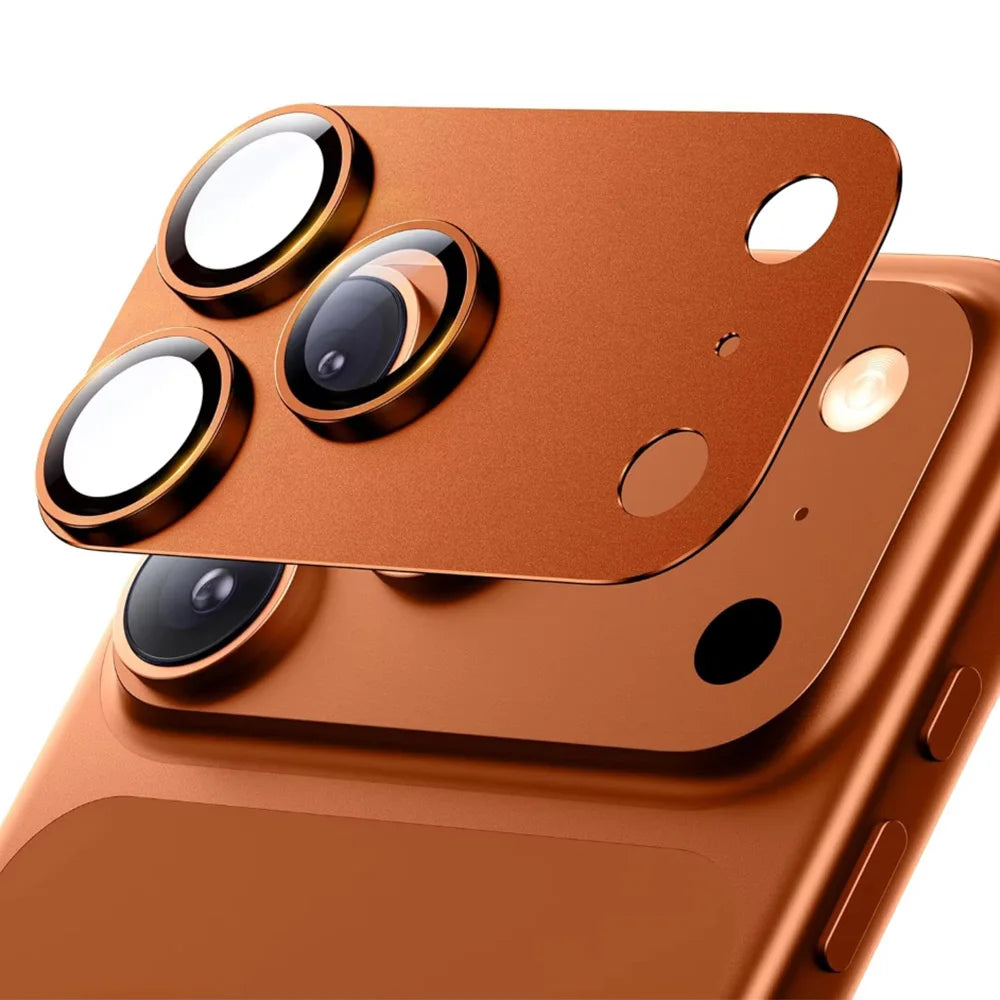 NNBILI For Phone 17 Pro Max Camera Lens Protector Strong Adsorption Metal 9H+ Tempered Glass Camera Screen Full Protective Cover