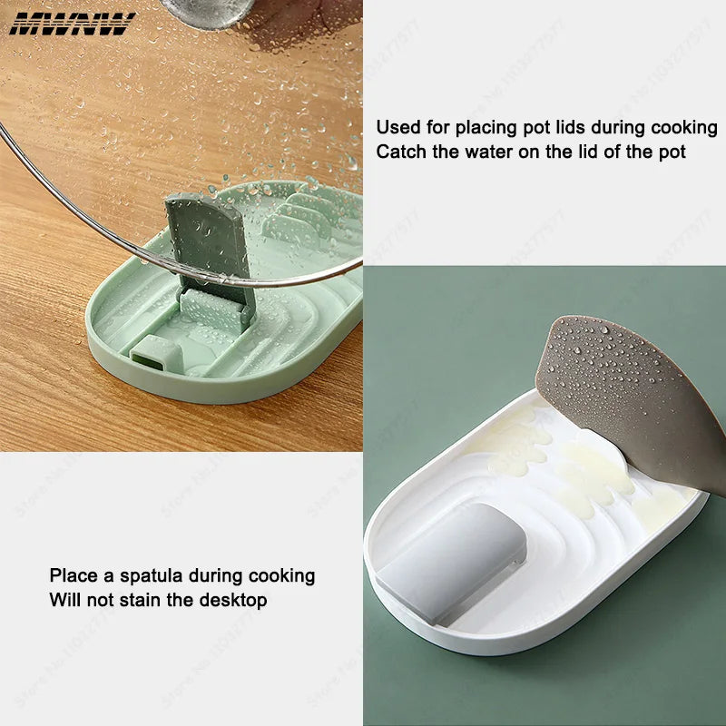 Foldable Kitchen Utensil & Lid Storage Rack
