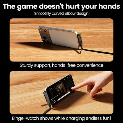 2-in-1 Type-C to Lightning Fast Charging Cable & Foldable Stand