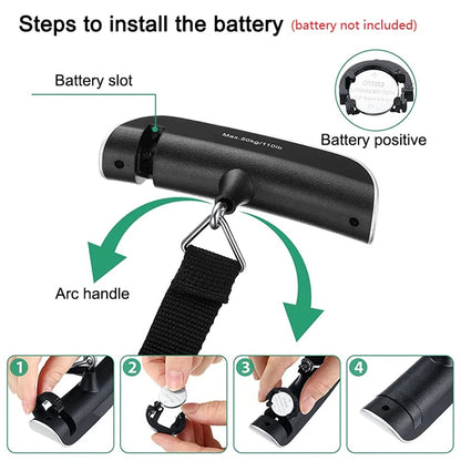 Portable Digital Luggage Scale – 50kg/110lb LCD Display
