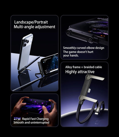 2-in-1 Type-C to Lightning Fast Charging Cable & Foldable Stand