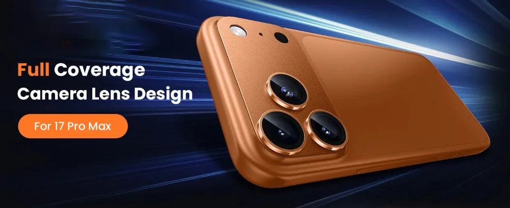 NNBILI For Phone 17 Pro Max Camera Lens Protector Strong Adsorption Metal 9H+ Tempered Glass Camera Screen Full Protective Cover