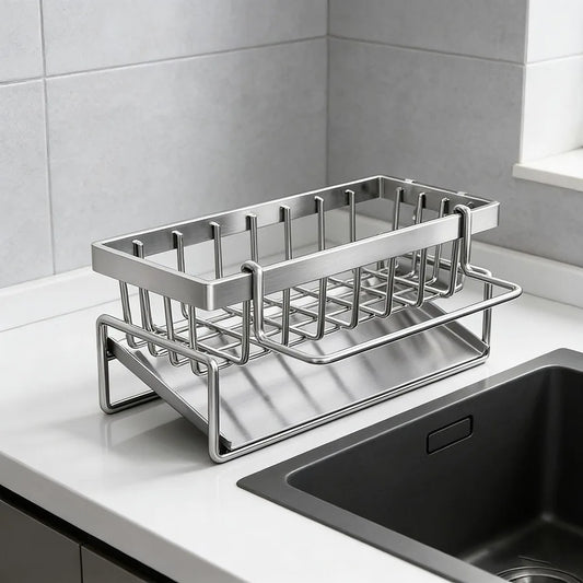 Carbon Steel Kitchen Sink Drain Rack & Organizer