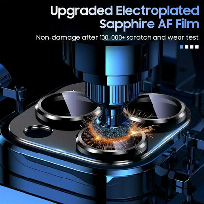 Titanium Black Metal Glass Camera Lens Screen Protector, Protection Cover For IPhone 15 Pro Max, 14 Plus, 13, 15 Pro, 14Pro