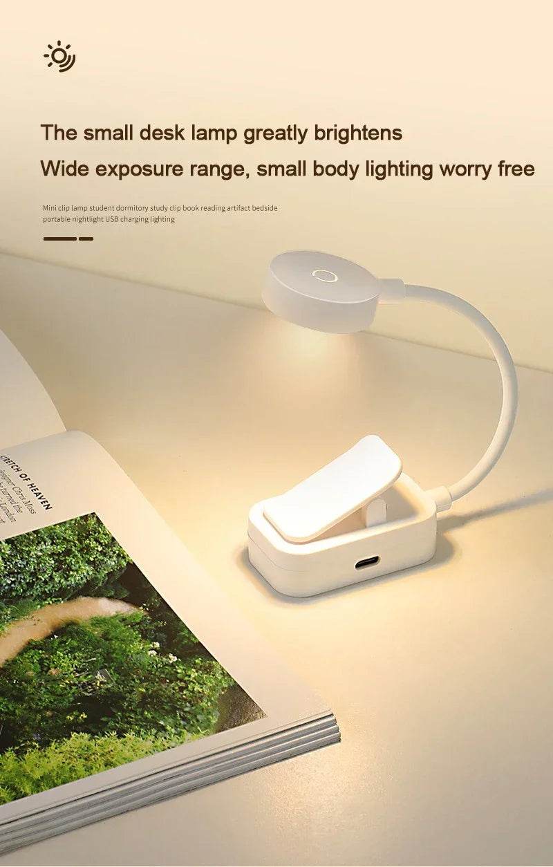 Clip-On LED Book Light – Eye Protection Reading Lamp