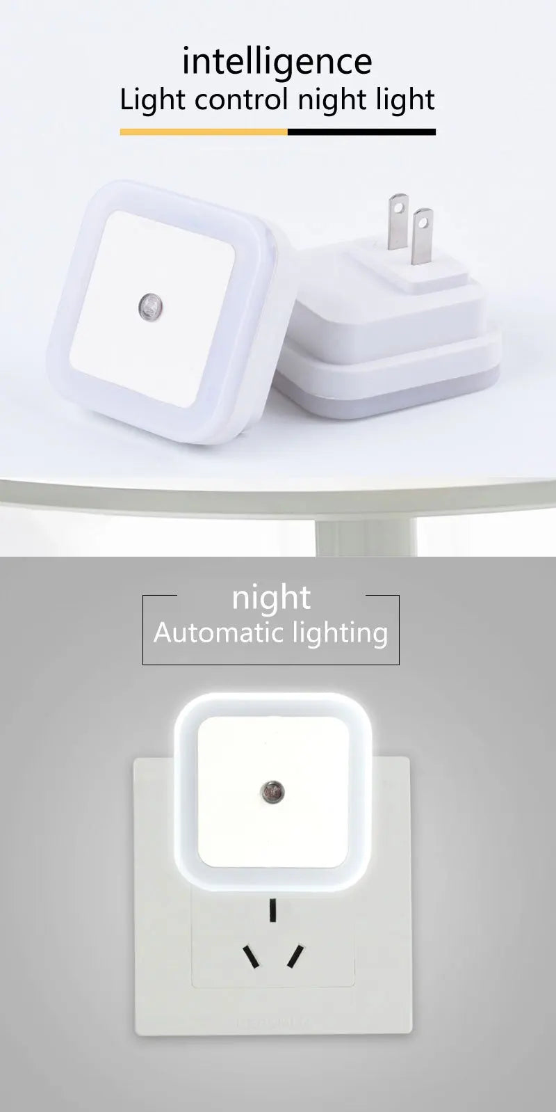 Intelligent LED Night Light | Auto On/Off Sensor