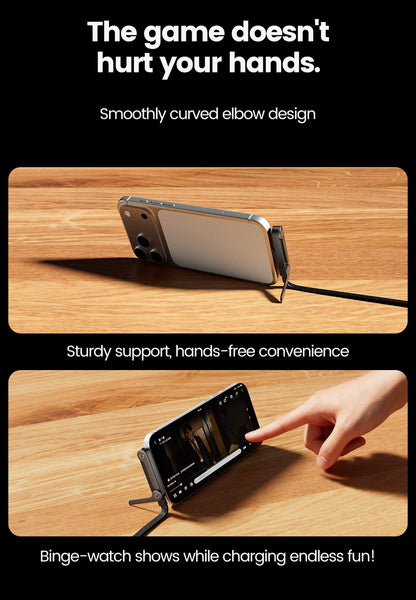 2-in-1 Type-C to Lightning Fast Charging Cable & Foldable Stand