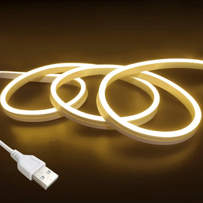 USB LED Neon Strip Light – Dimmable, Waterproof IP67, 1-5m