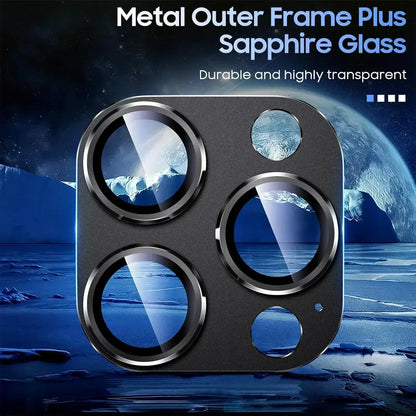 Titanium Black Metal Glass Camera Lens Screen Protector, Protection Cover For IPhone 15 Pro Max, 14 Plus, 13, 15 Pro, 14Pro
