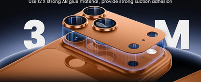 NNBILI For Phone 17 Pro Max Camera Lens Protector Strong Adsorption Metal 9H+ Tempered Glass Camera Screen Full Protective Cover