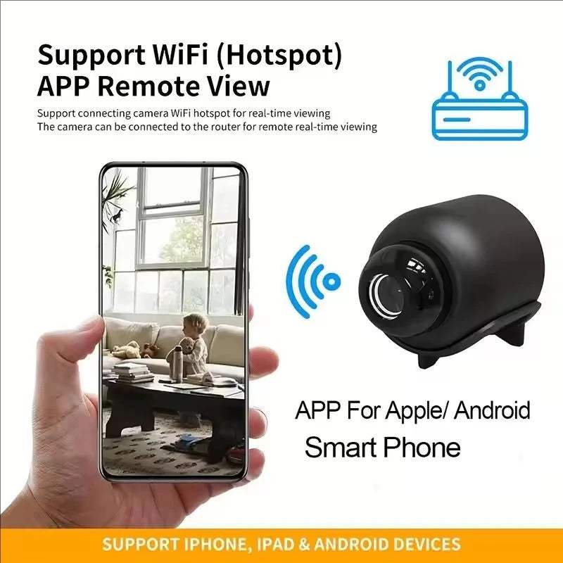 X5 Mini Security Camera – 1080P HD WiFi with Night Vision & Motion Detection