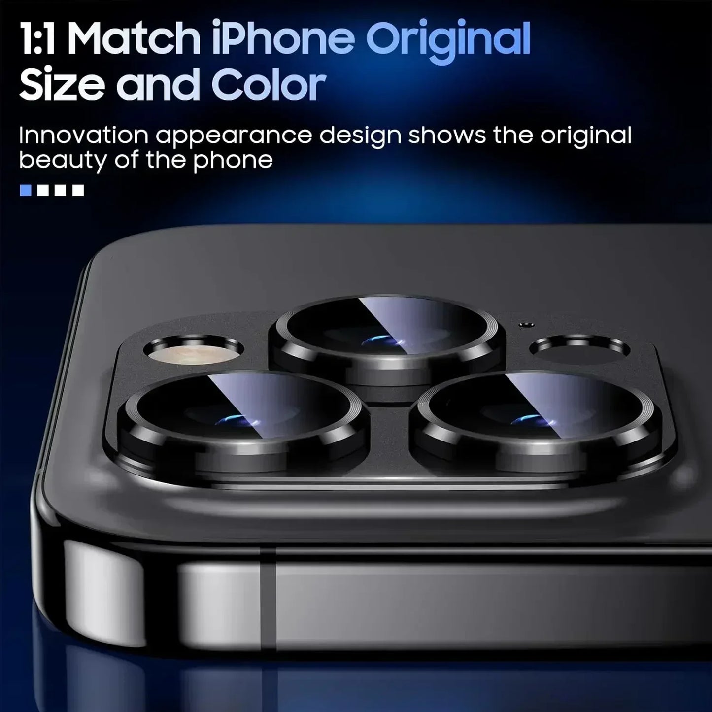 Titanium Black Metal Glass Camera Lens Screen Protector, Protection Cover For IPhone 15 Pro Max, 14 Plus, 13, 15 Pro, 14Pro