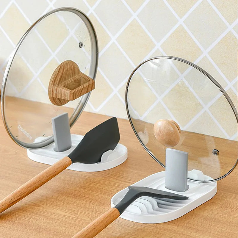 Foldable Kitchen Utensil & Lid Storage Rack