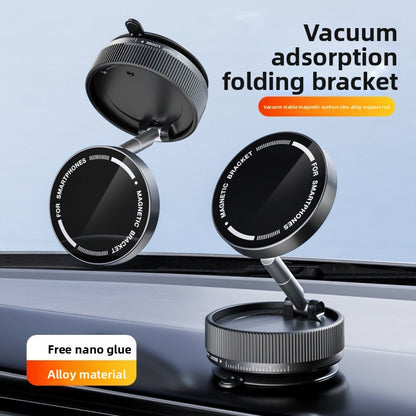 Magnetic Vacuum Car Phone Holder with 360° Rotation & MagSafe Support